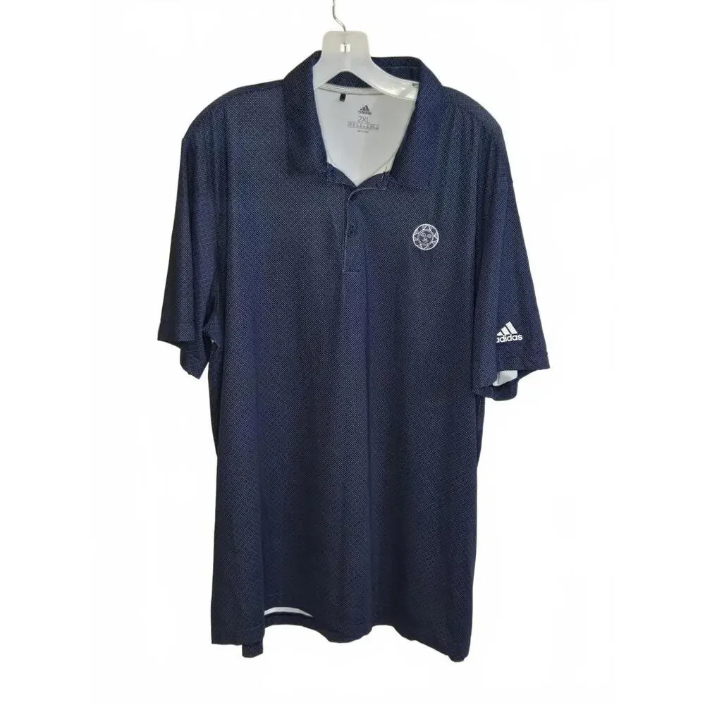 Adidas Men's Navy Blue Polo Shirt Size 2XL